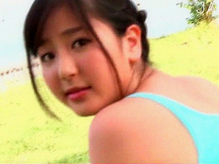 Juicy teen fucks in her panties outdoors like a horny XXX goddess from Tokyo